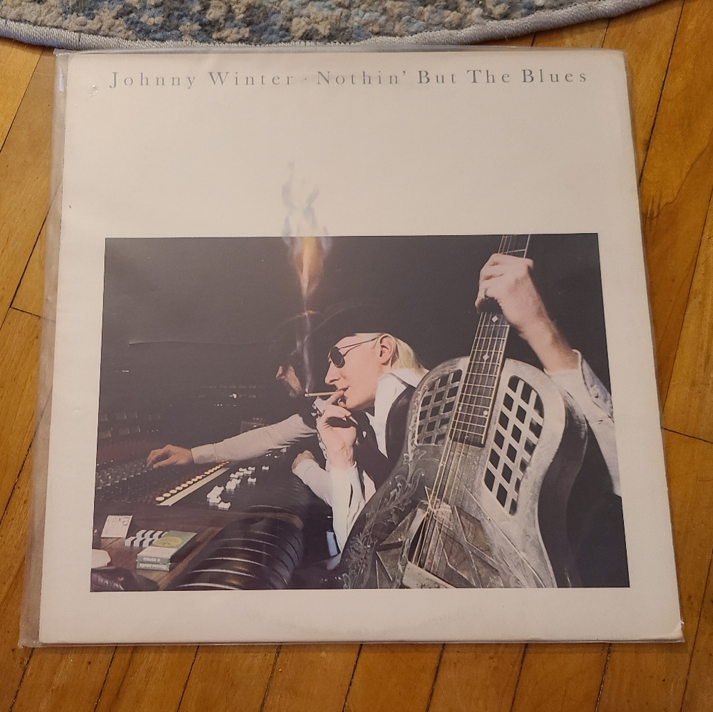 Johnny Winter Nothin But the Blues vintage vinyl album black LP pristine .